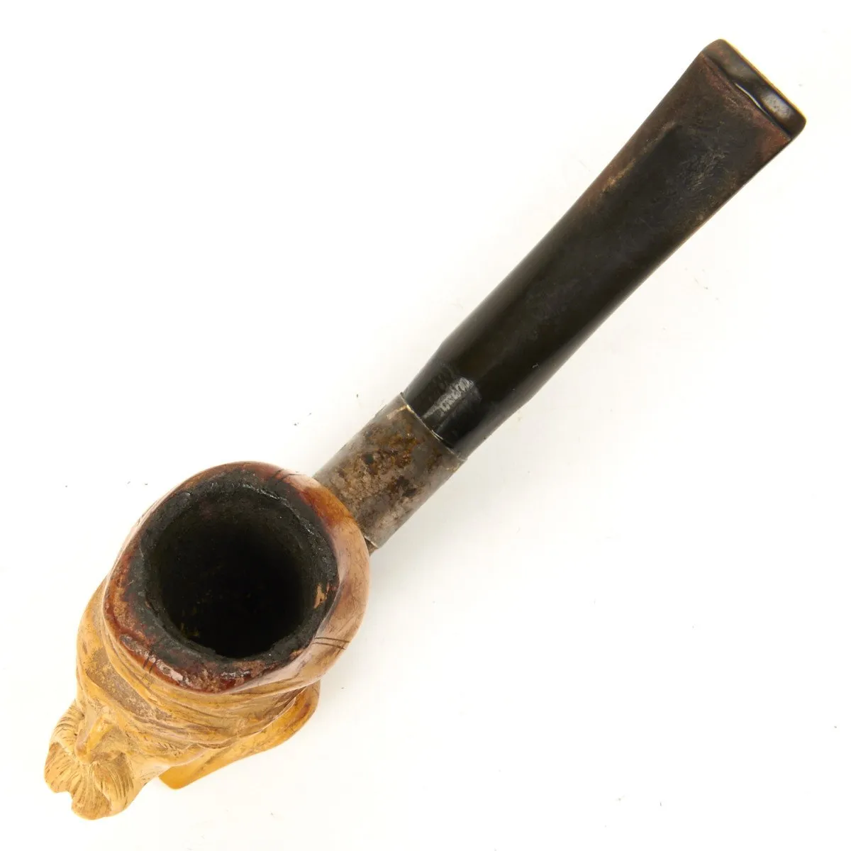 Original U.S. Civil War Era Hand Carved Bone Pipe