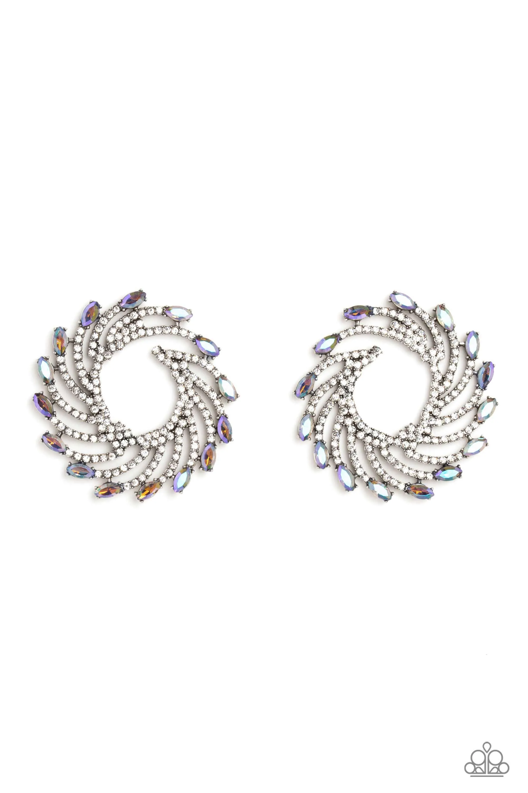 Paparazzi Firework Fanfare Earrings Multi (Iridescent)