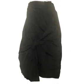 Parachute Style Tie Front Skirt - Black