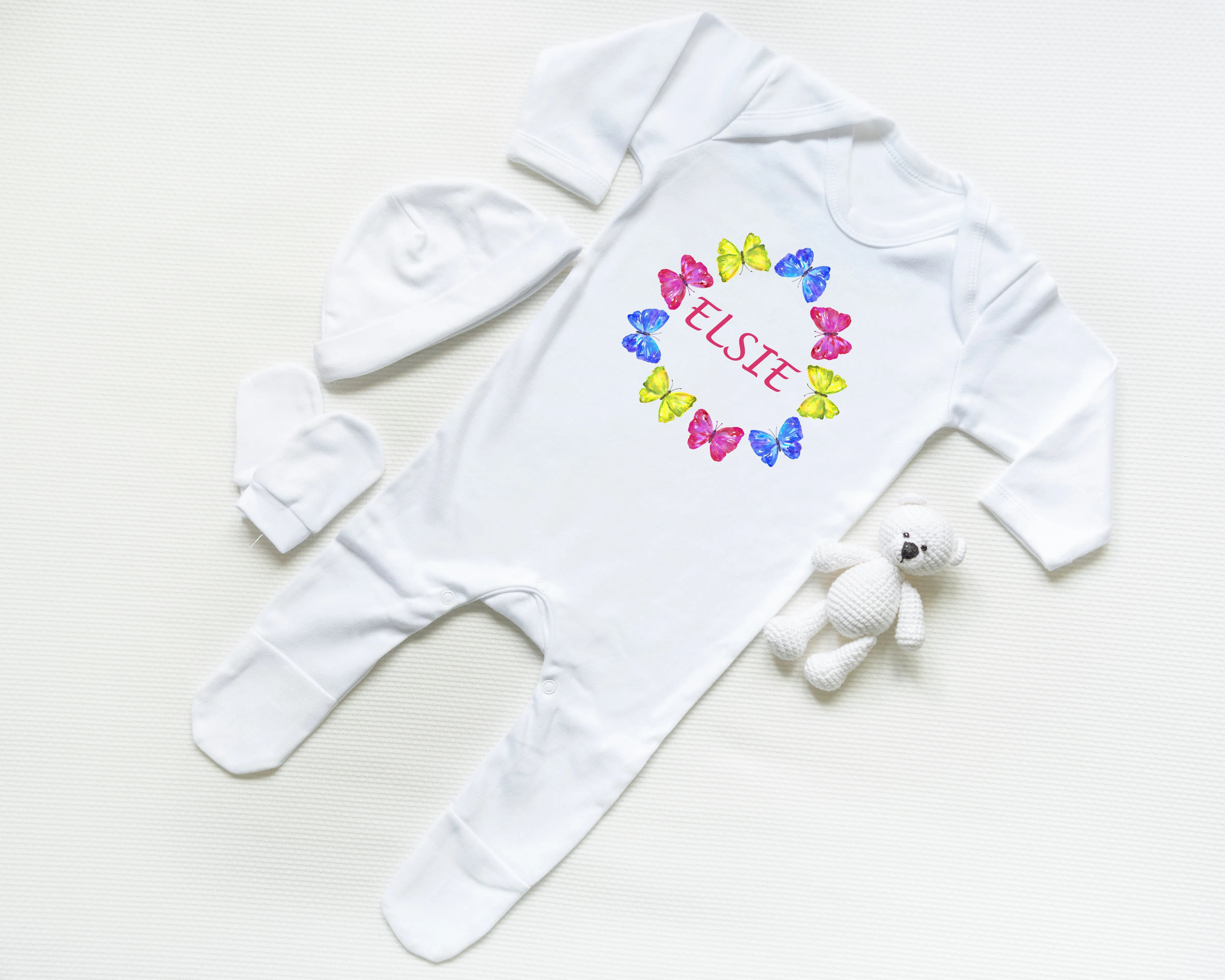 Personalized Romper-Colourful Butterflies