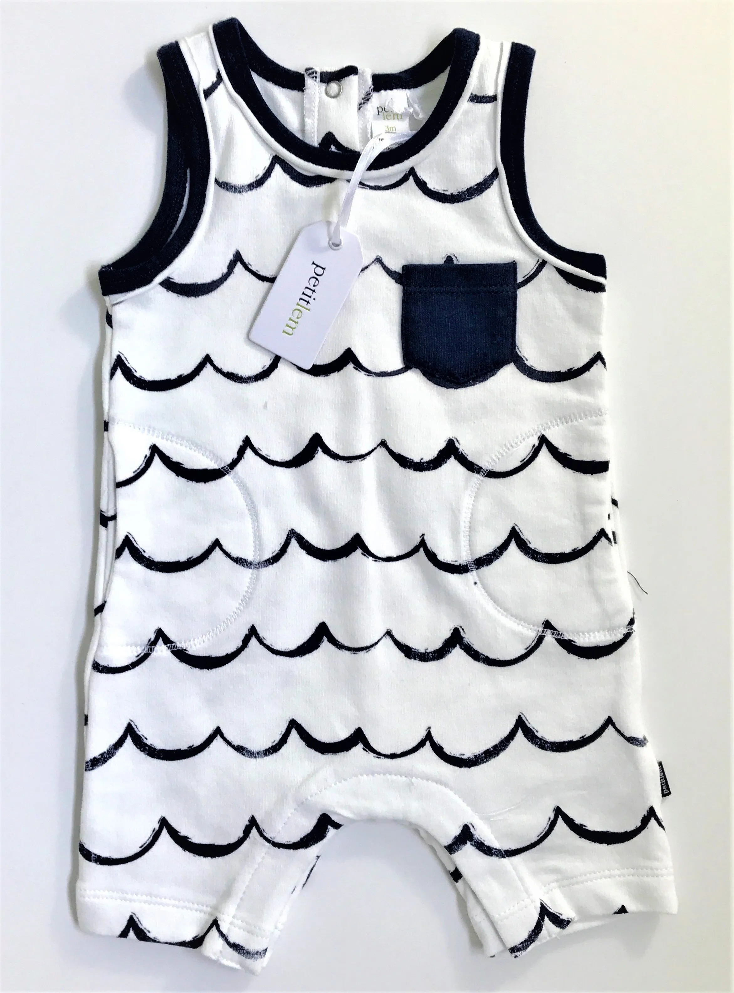 Petit Lem Navy/white 1Pc Romper