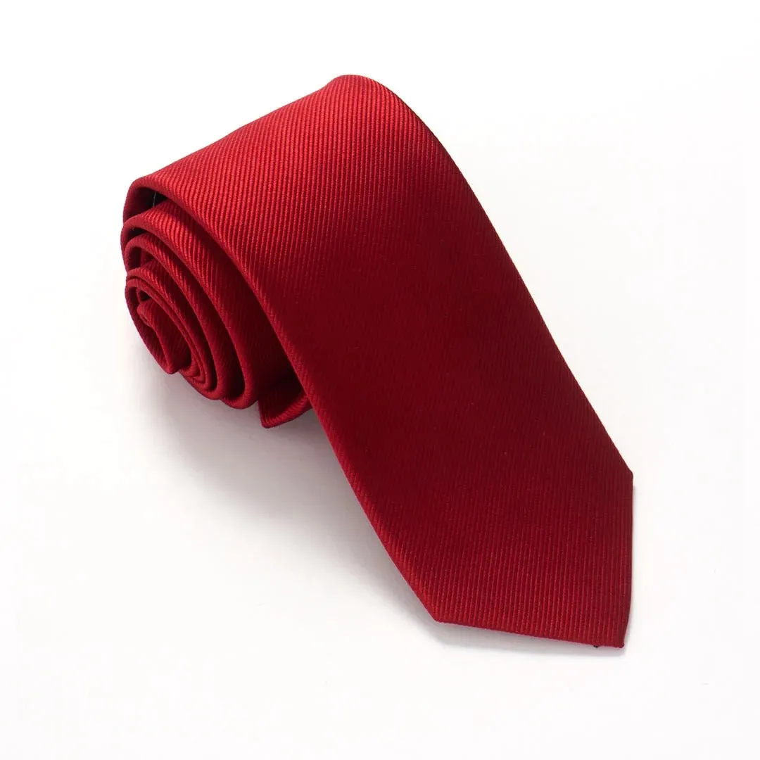 Plain Ribbed Silk Tie