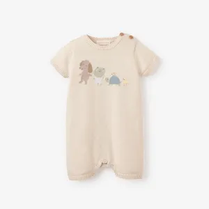 Pond Friends Knit Shortall Romper