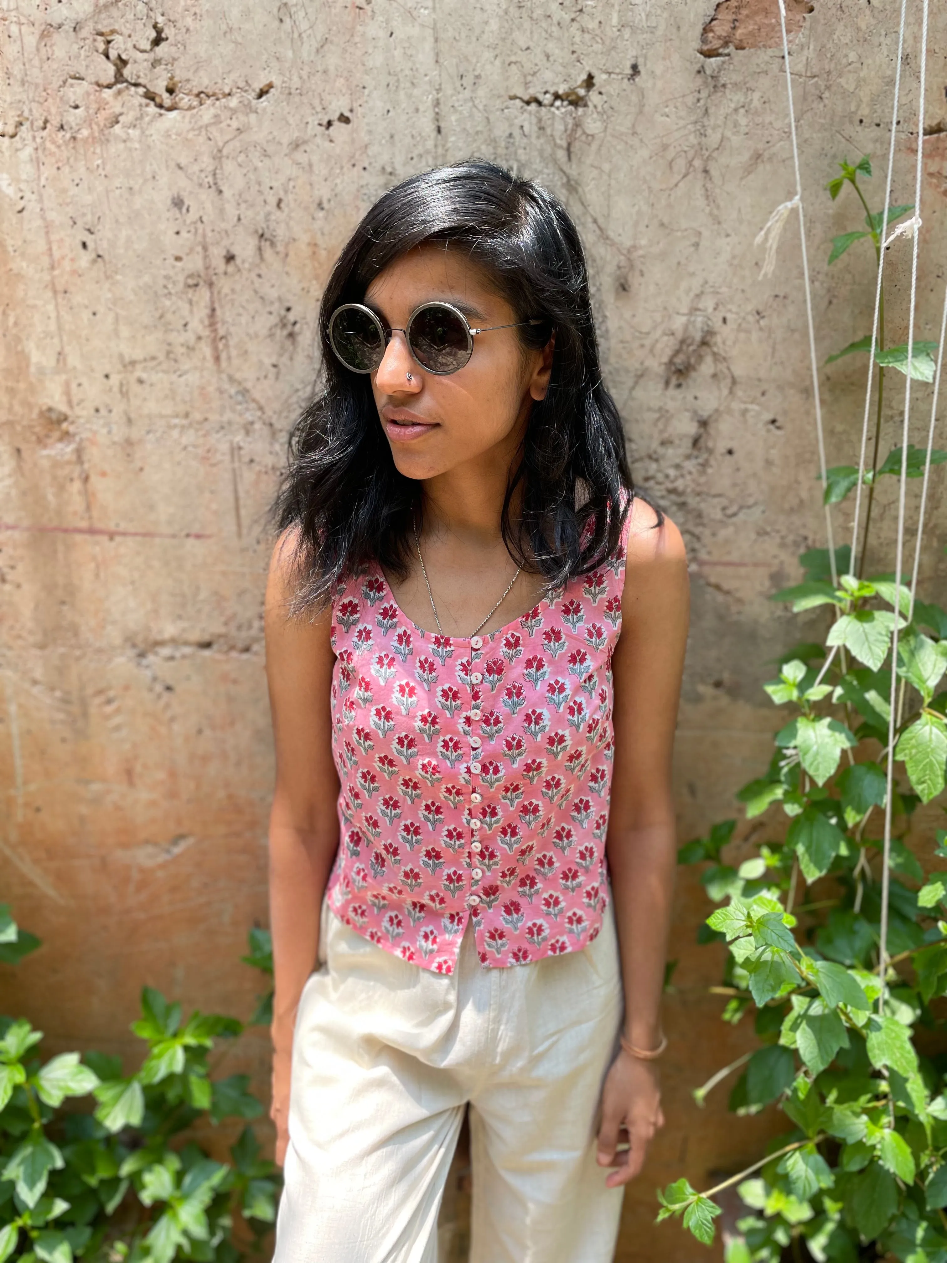 Rasna Handblockprinted Short Top