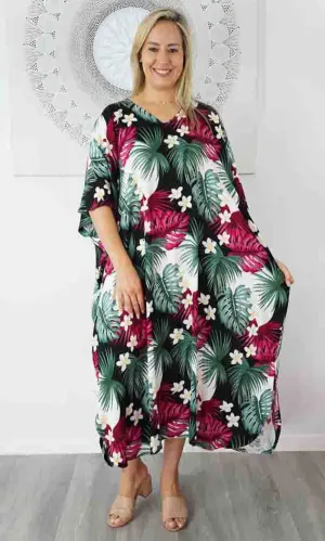 Rayon Premium Kaftan Long Moonflower, More Colours