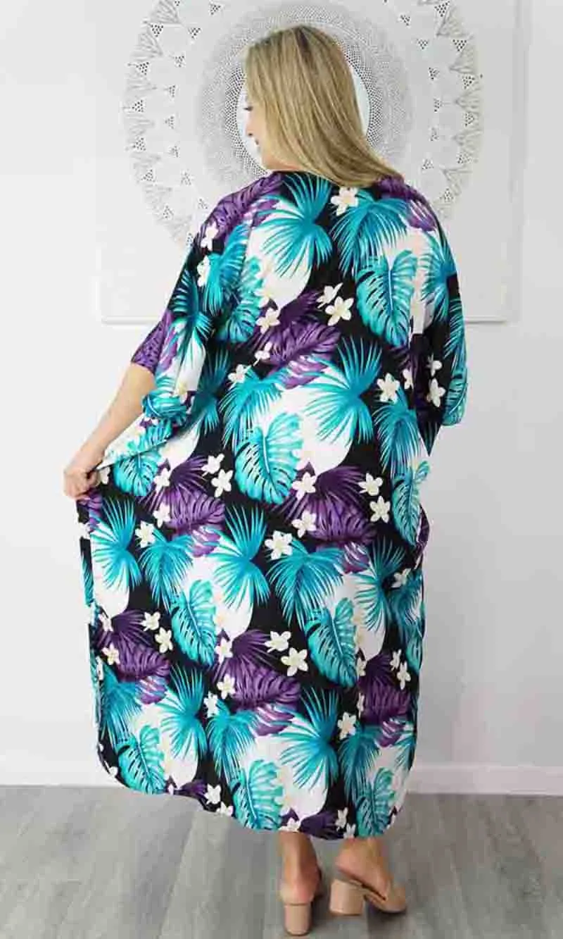 Rayon Premium Kaftan Long Moonflower, More Colours