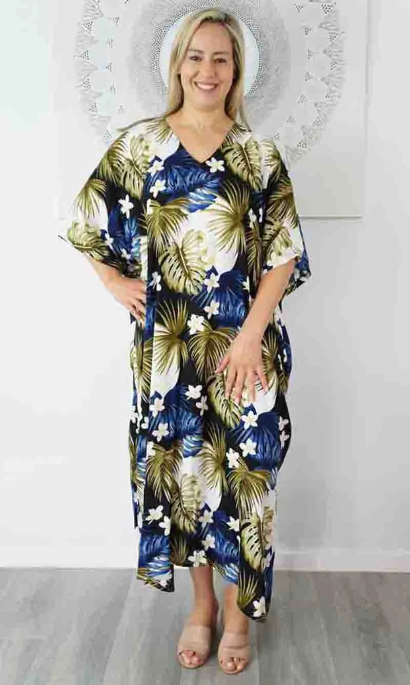 Rayon Premium Kaftan Long Moonflower, More Colours