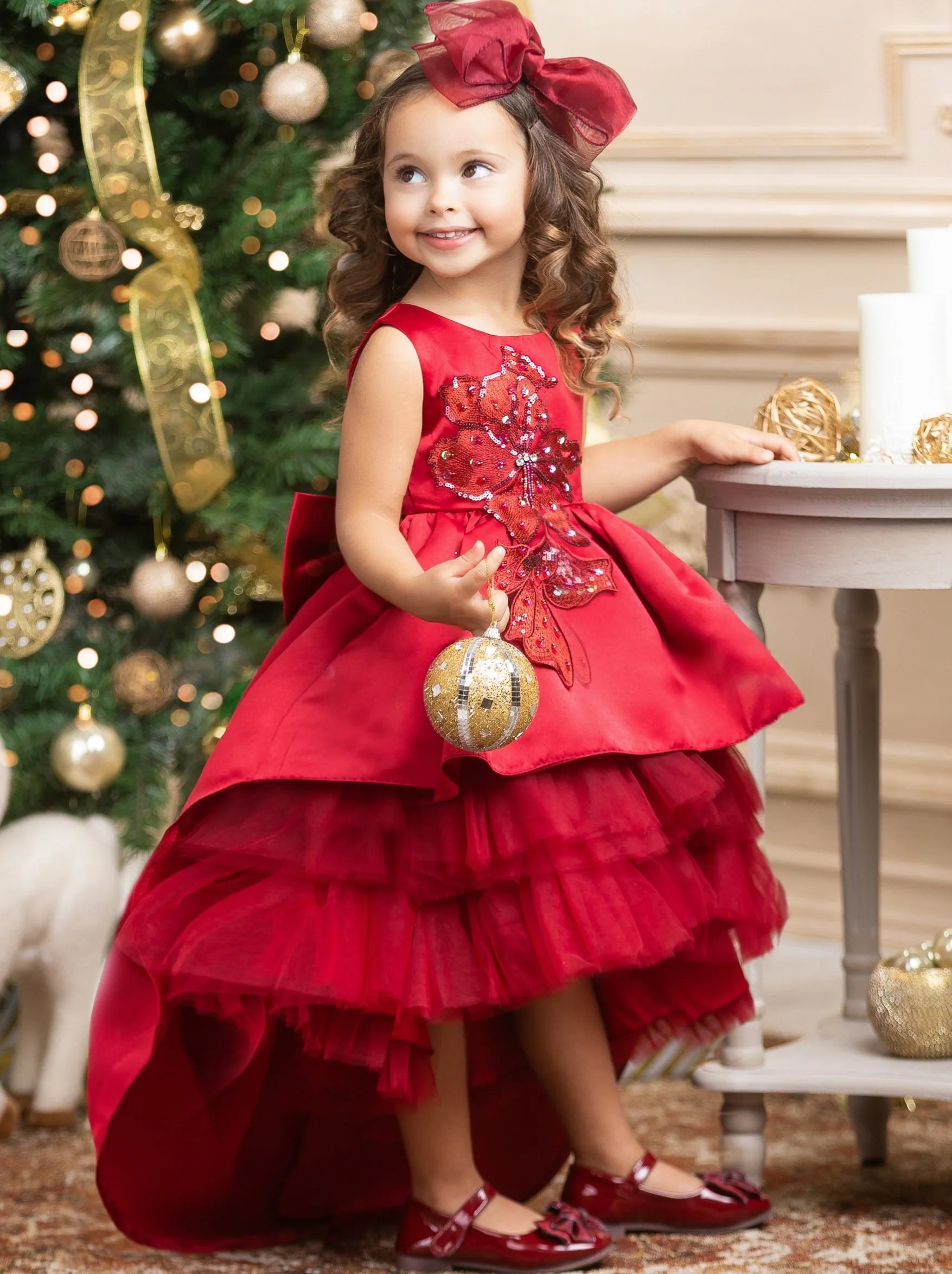 Ready to Twirl Hi-Lo Layered Holiday Dress