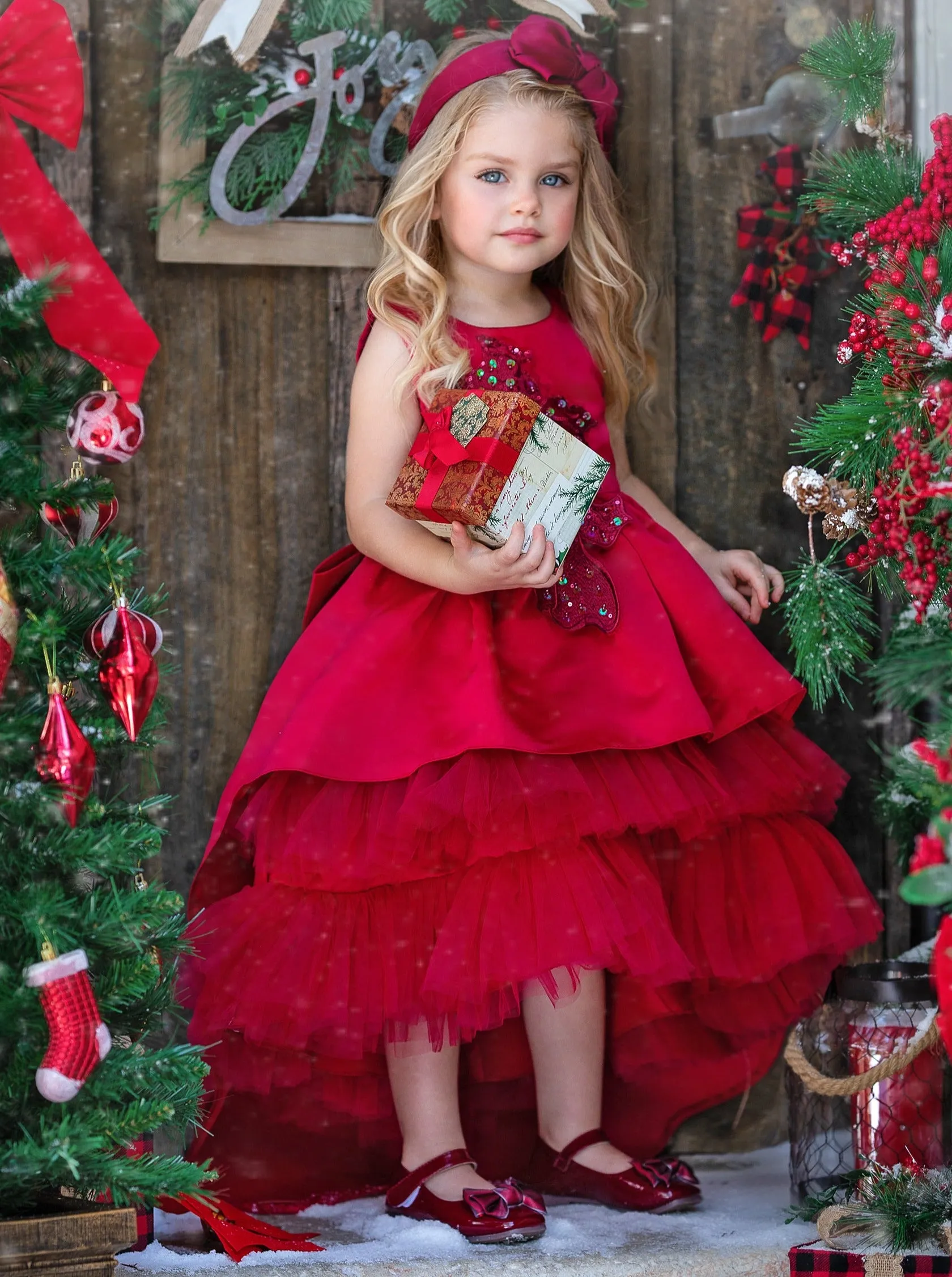 Ready to Twirl Hi-Lo Layered Holiday Dress