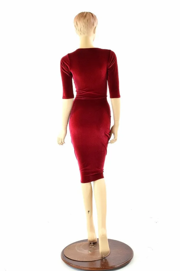 Red Velvet Wiggle Dress