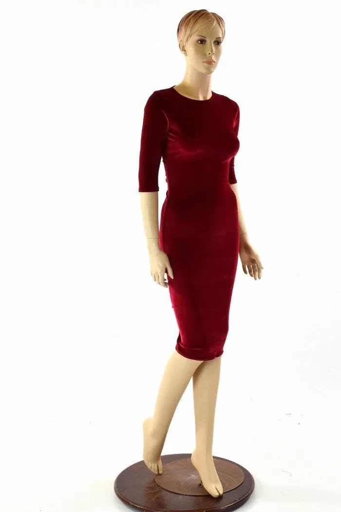 Red Velvet Wiggle Dress