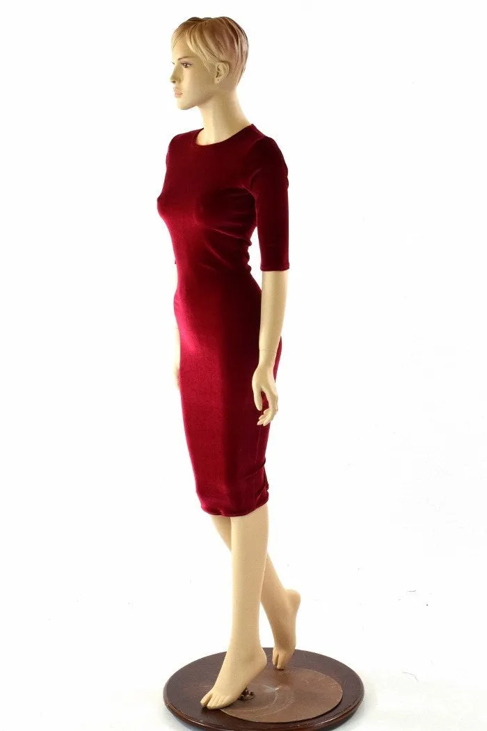 Red Velvet Wiggle Dress