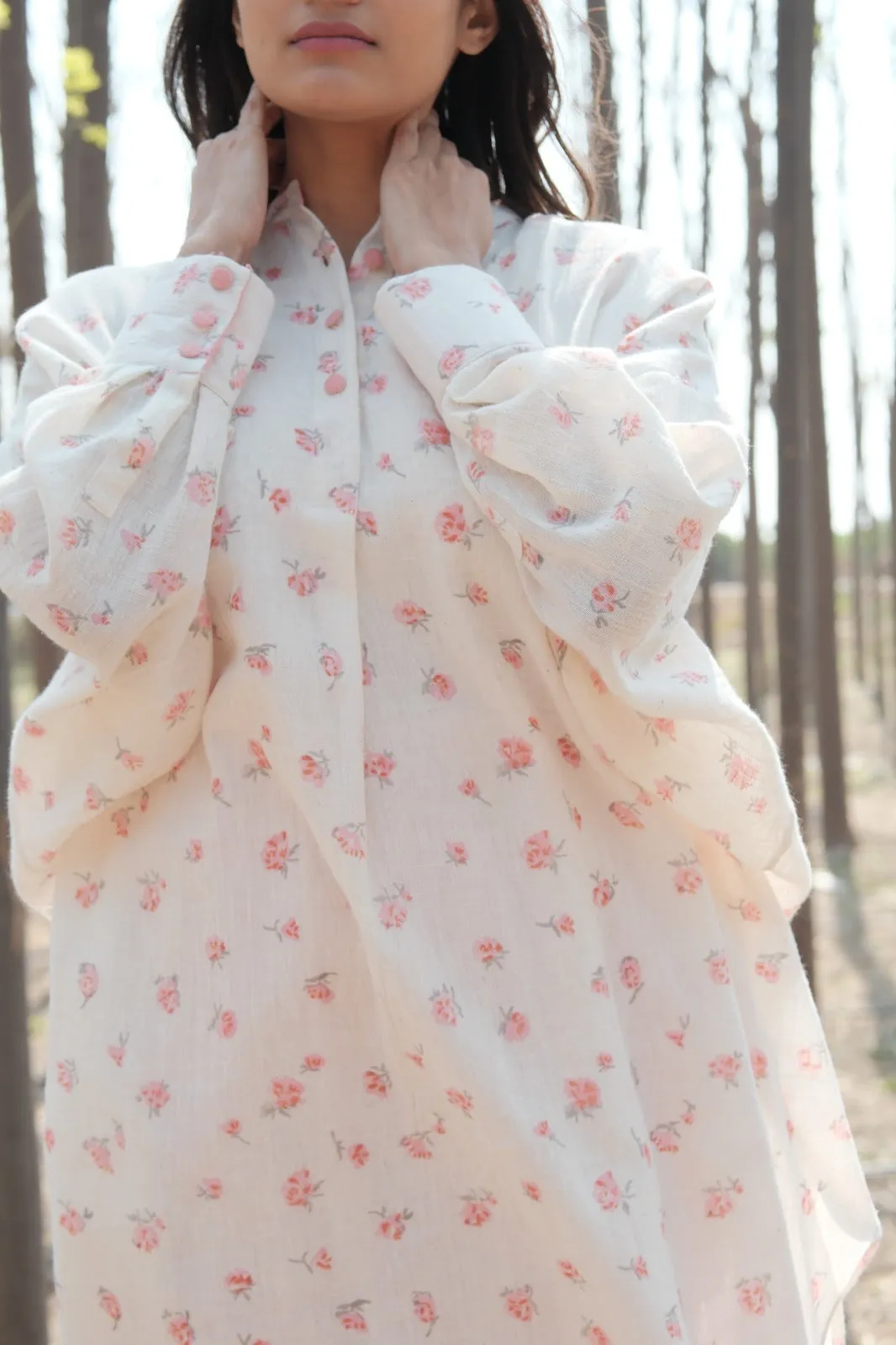 ROSE PINK PETAL OVER SIZED SHIRT