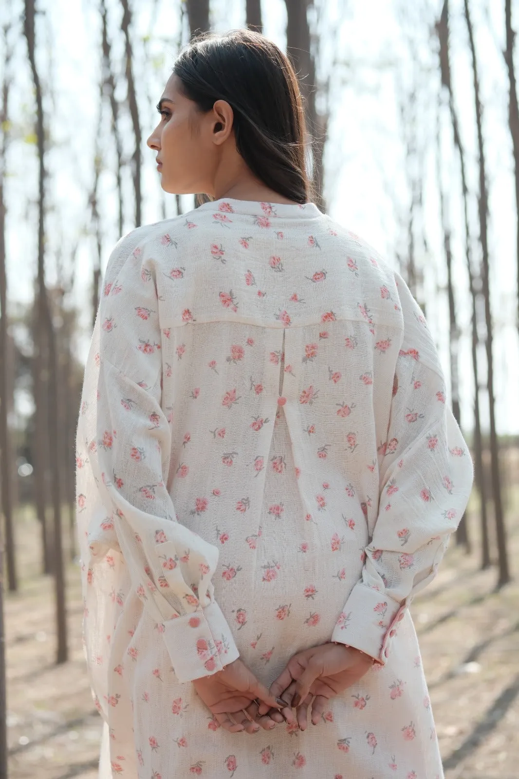 ROSE PINK PETAL OVER SIZED SHIRT