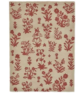 Sandersons Rug Woodland Glade Linen/Russet Brown