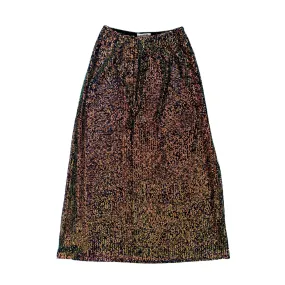 SEQUINS SLIM MIDI SKIRT - IRIDESCENT