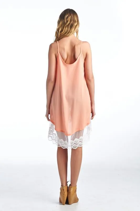 SharkBite Hem Tunic With Lace Detail