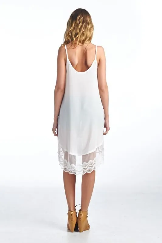 SharkBite Hem Tunic With Lace Detail