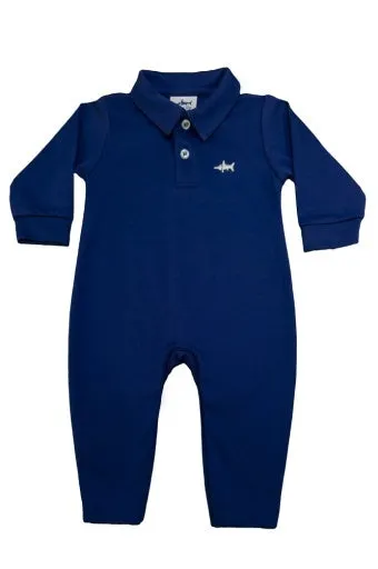 Signature Polo Romper - Navy