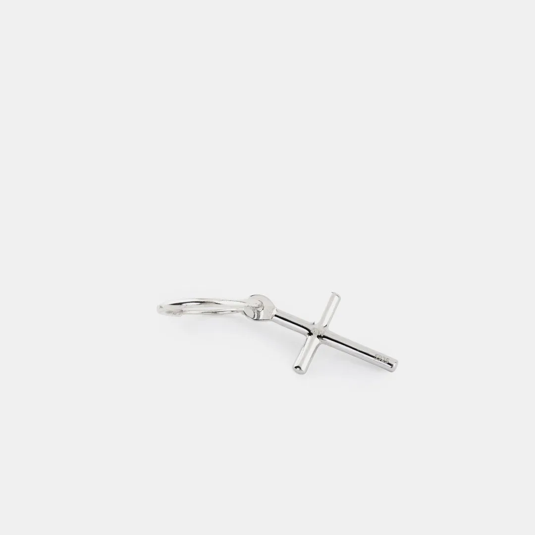 Silver Cross Earring