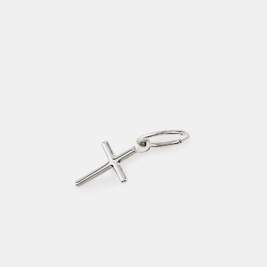 Silver Cross Earring