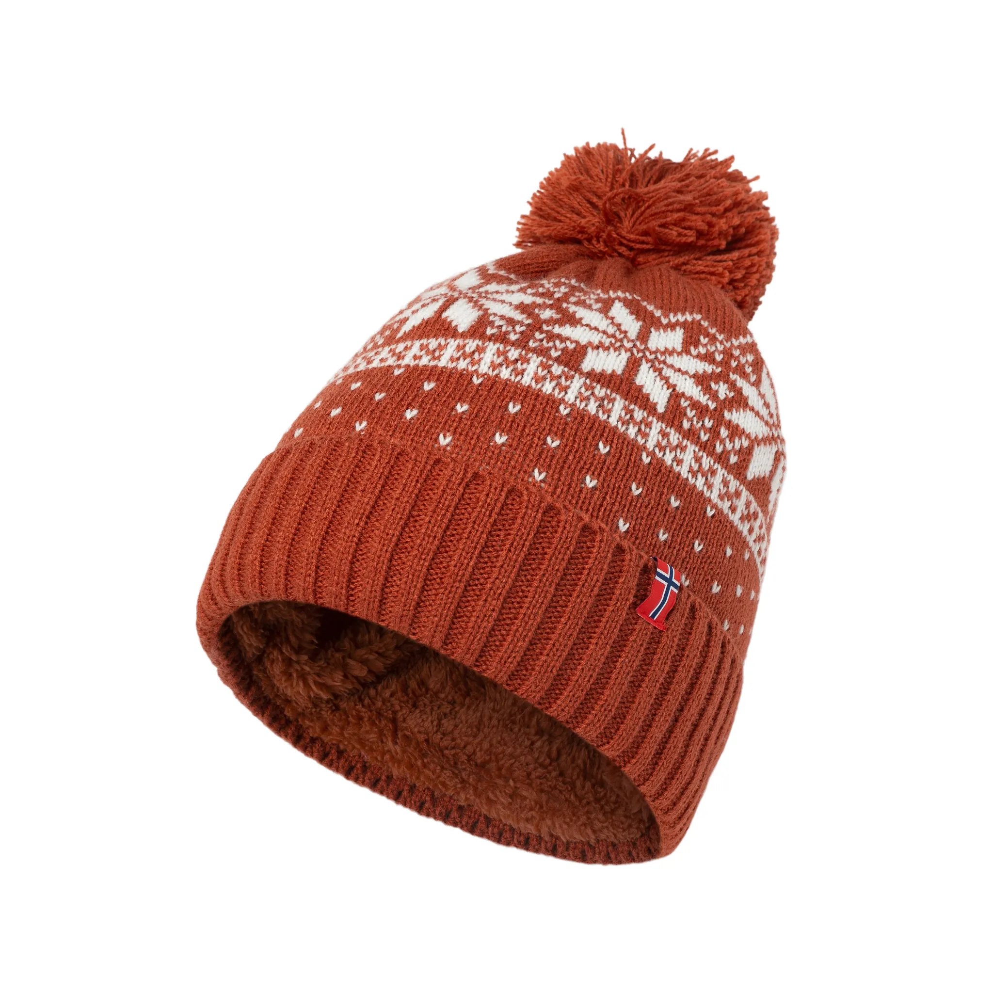 Snow Crystal Beanie - Red / White