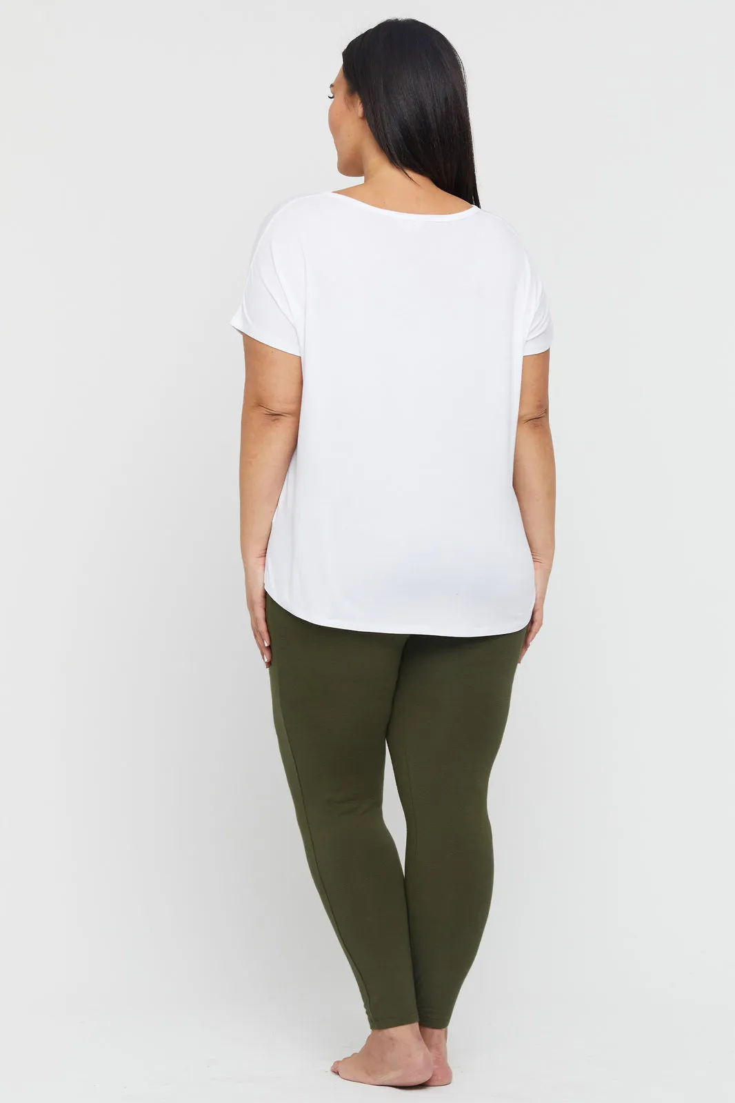 Soft Bamboo Leggings - Dark Olive