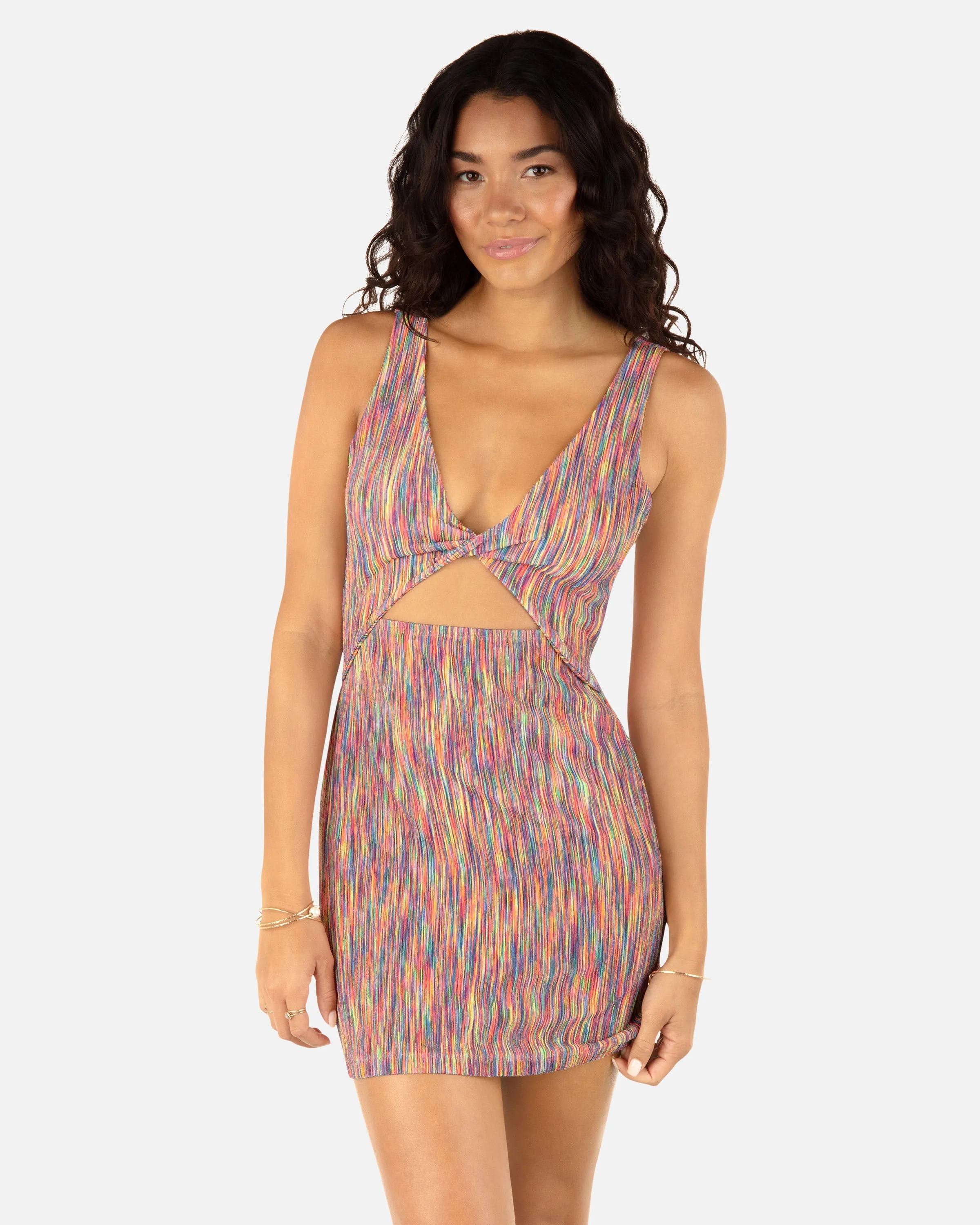 Spacedye Scrunche Convertible Mini Dress