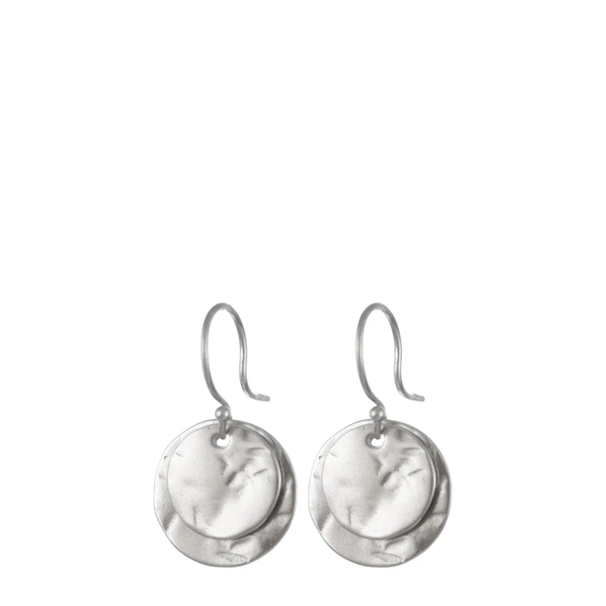 Sterling Silver Double Sequin Earring