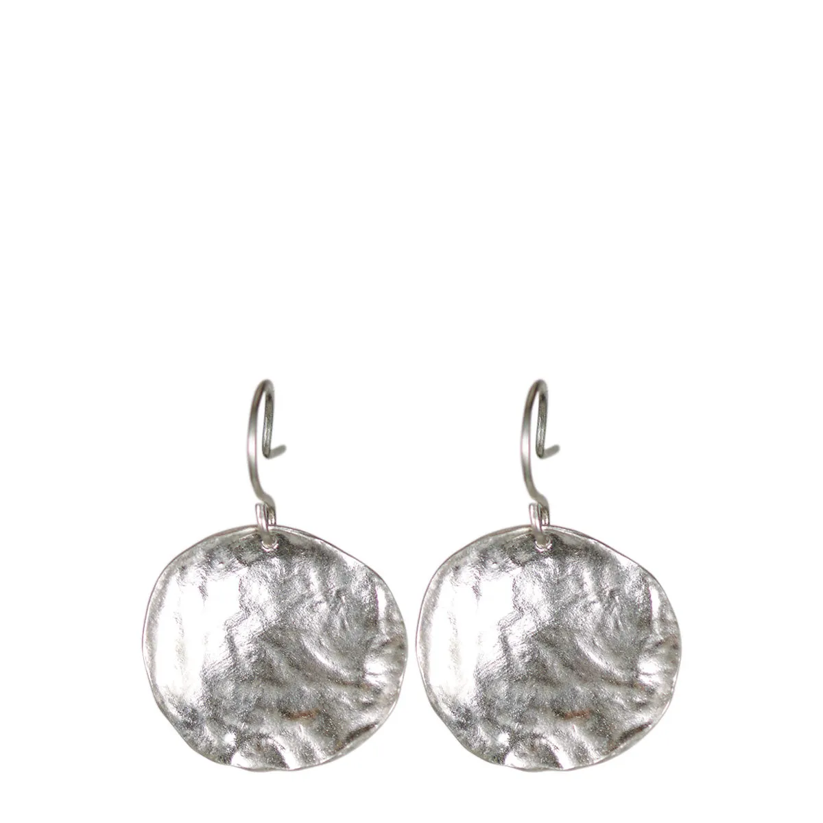 Sterling Silver Flat Shell Earrings