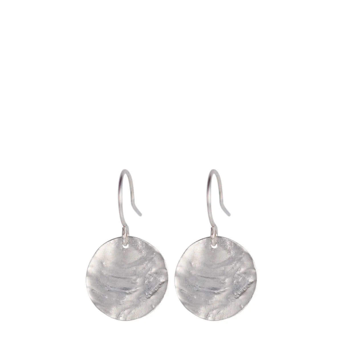 Sterling Silver Medium Shell Disc Earrings