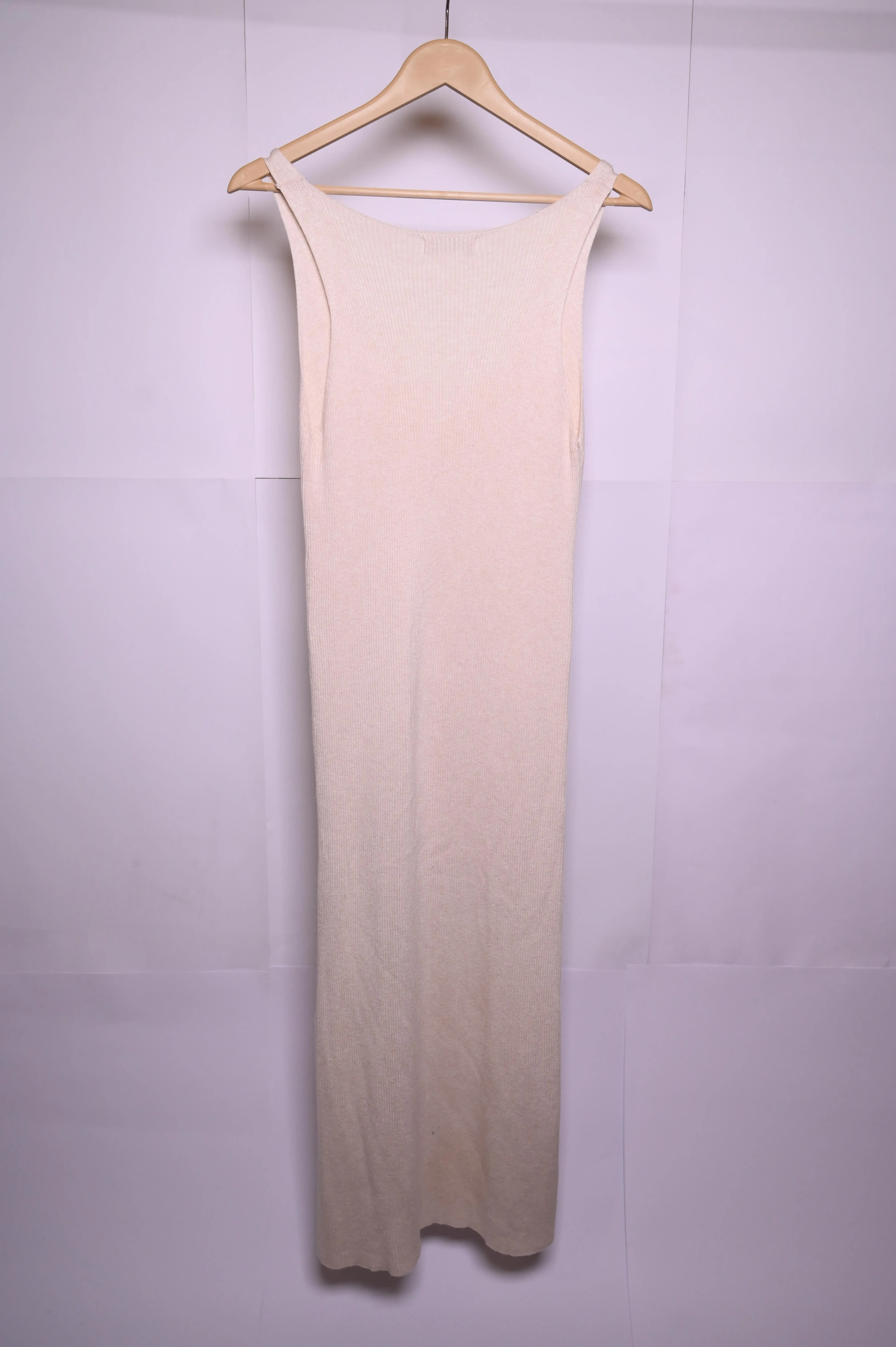 Stradivarius Cream White Bodycon Dress - Medium