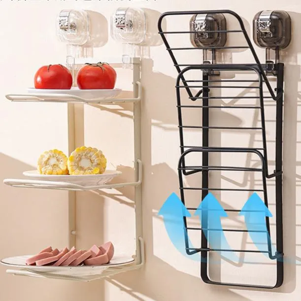 Suction Cup Kitchen Dish Storage Rack