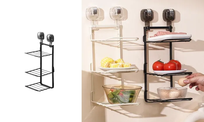 Suction Cup Kitchen Dish Storage Rack