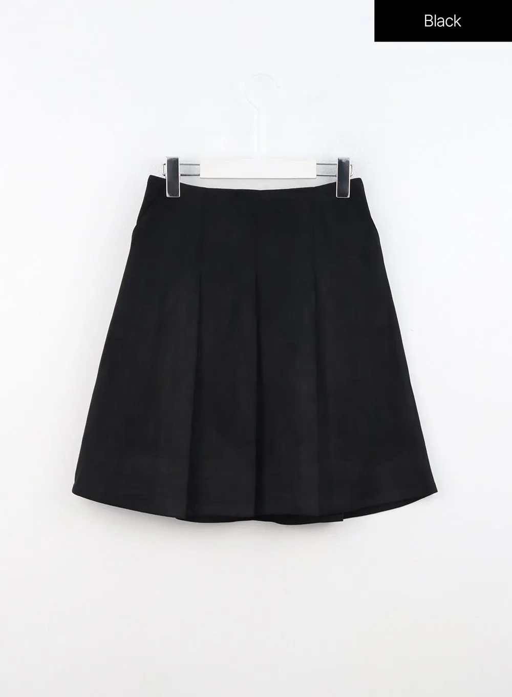 Suede Pleated Midi Skirt IN310