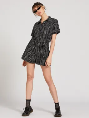 Tied In Nots Romper - Black