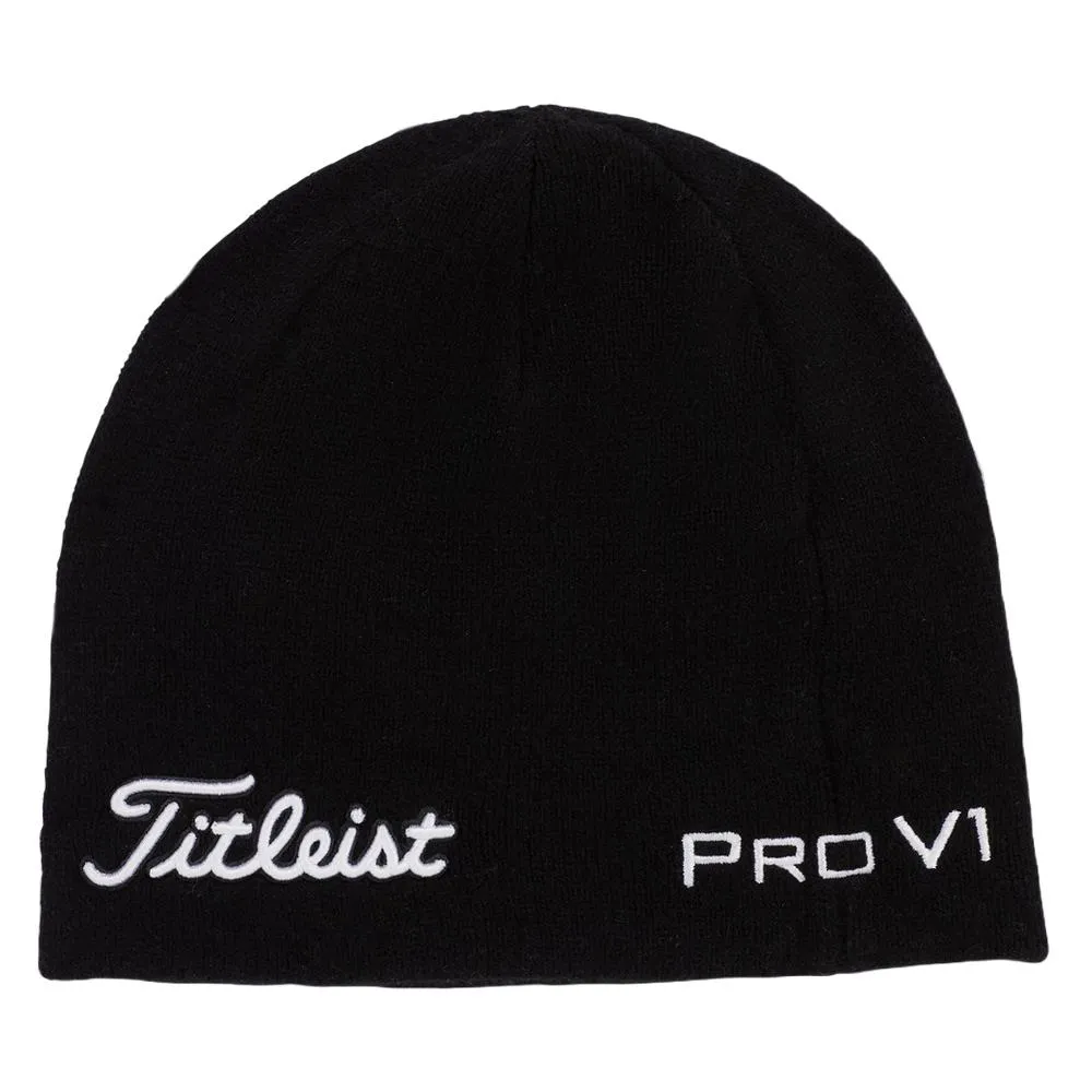 Titleist Tour Merino Golf Beanie Black/White - FW24