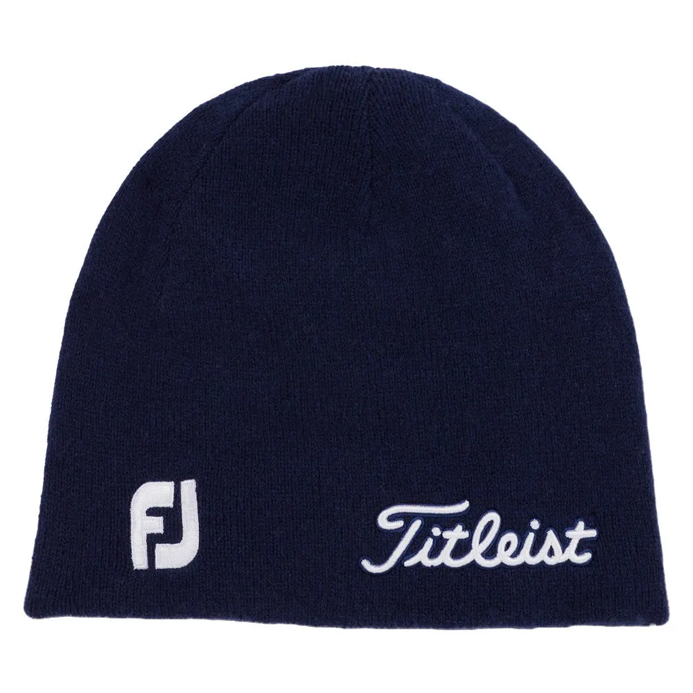 Titleist Tour Merino Golf Beanie Navy/White - FW24