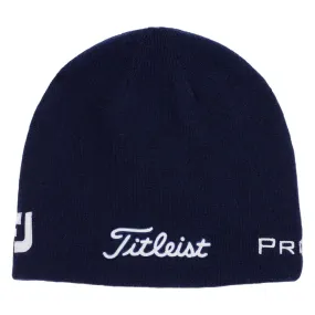 Titleist Tour Merino Golf Beanie Navy/White - FW24