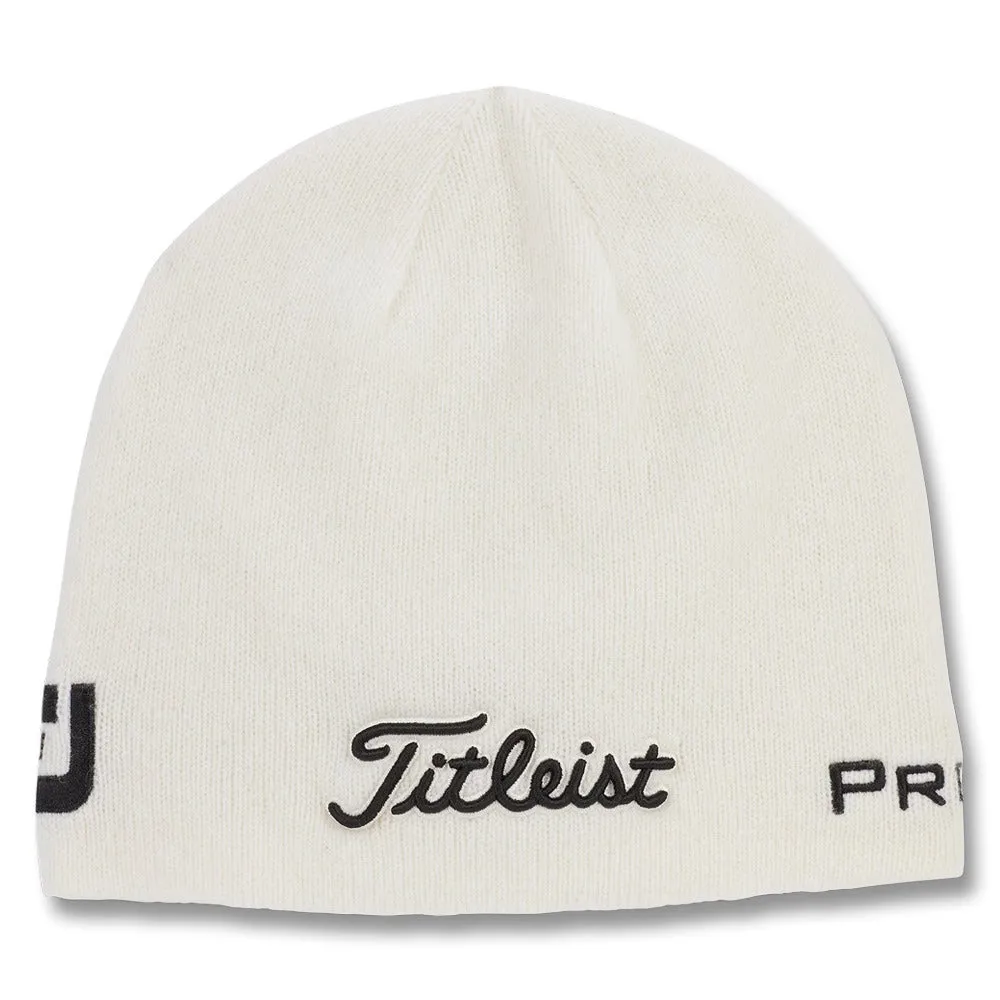 Titleist Tour Merino Golf Beanie White/Black - FW24