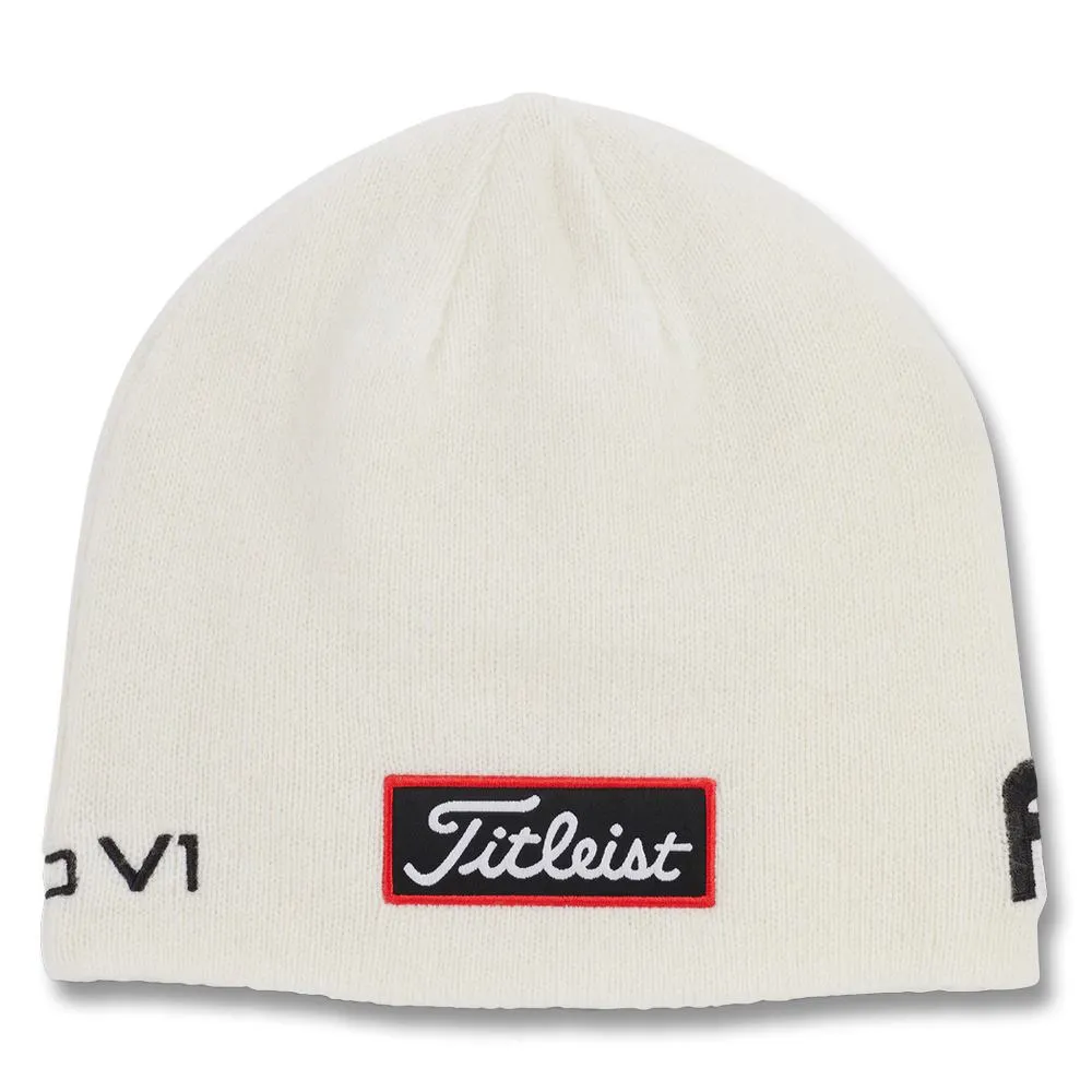 Titleist Tour Merino Golf Beanie White/Black - FW24