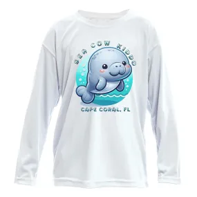 Toddler Cartoon Manatee Sun Shirt - UPF50 Sun Protection Beach Shirt