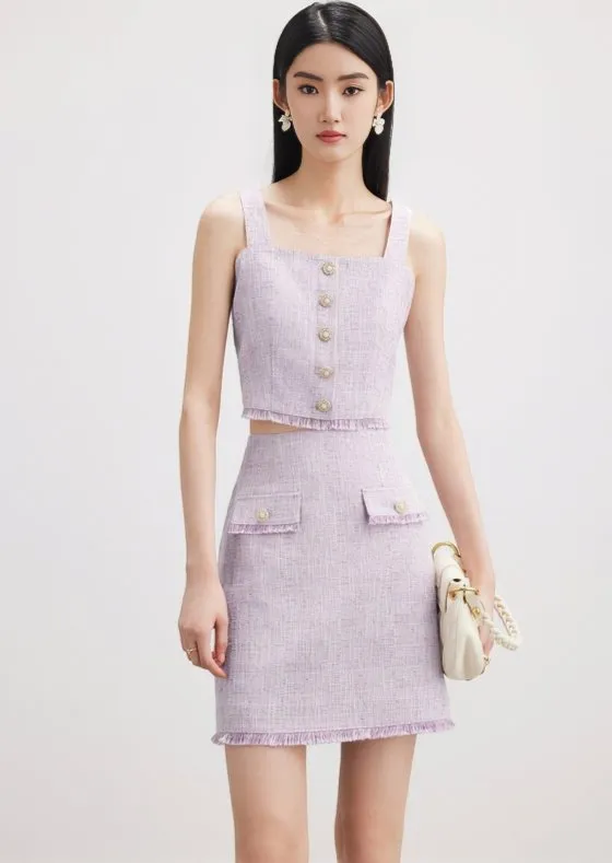 TWEED COLOR SKIRT