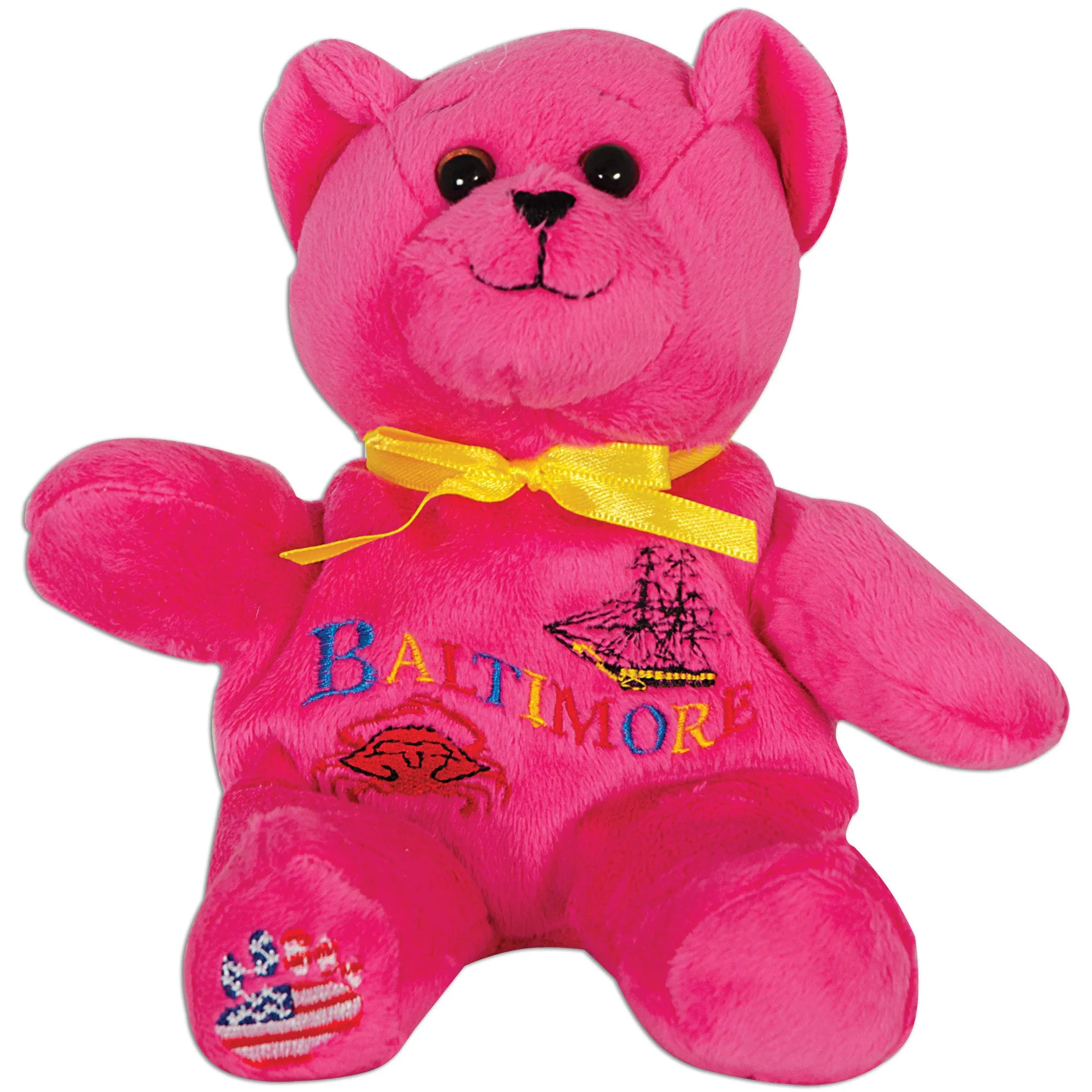 TYBM8 Plush Bear Beanie Baltimore Symbols PINK