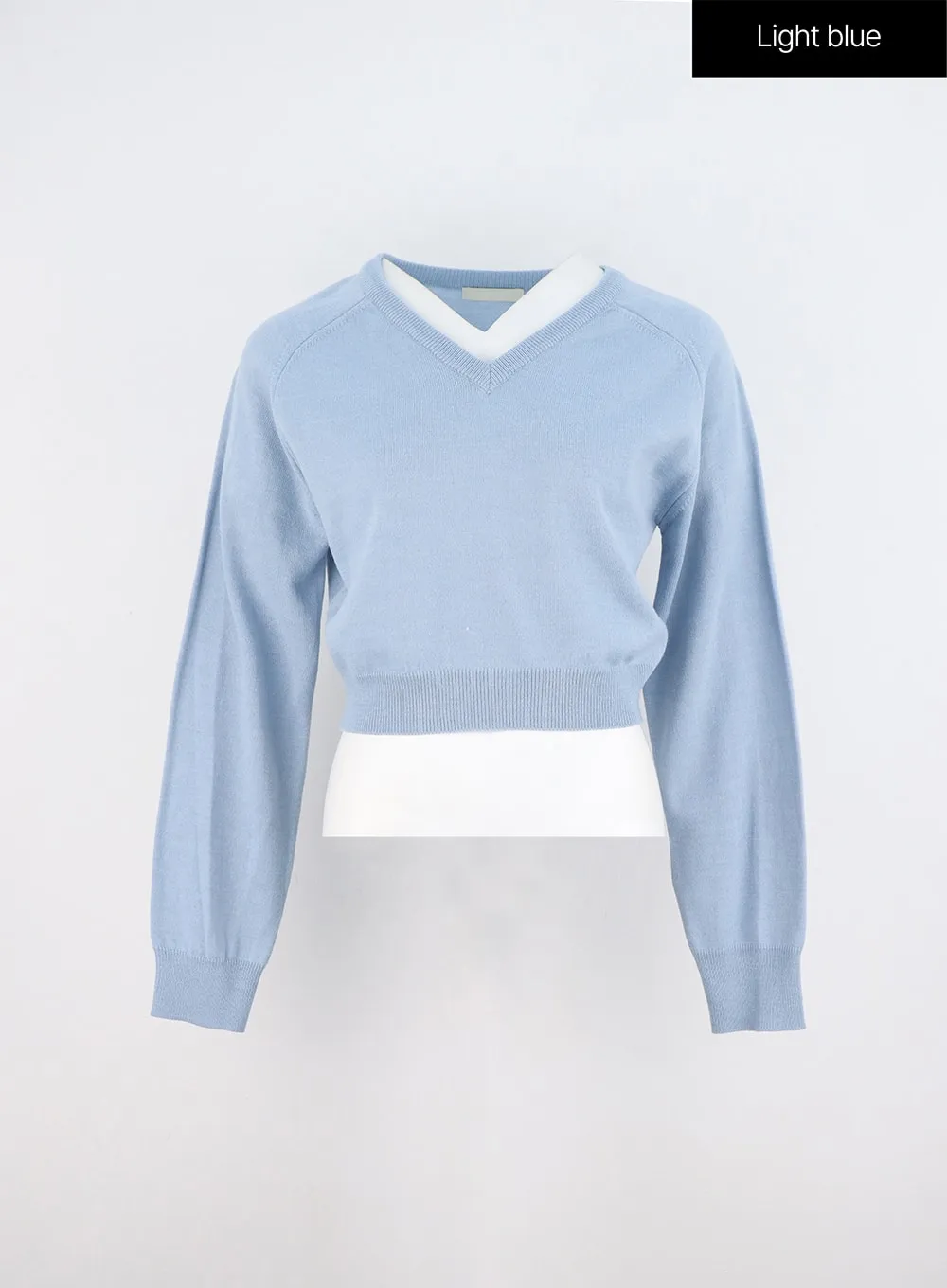 V-Neck Layered Pullover OO325