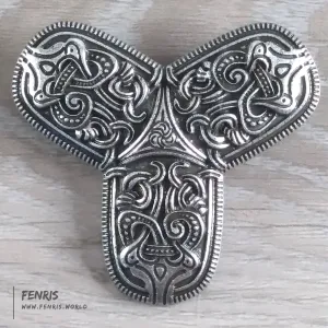 Viking Trefoil Brooch Pin Silver Fibula