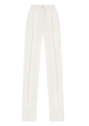 Wide-Leg Crepe Trousers